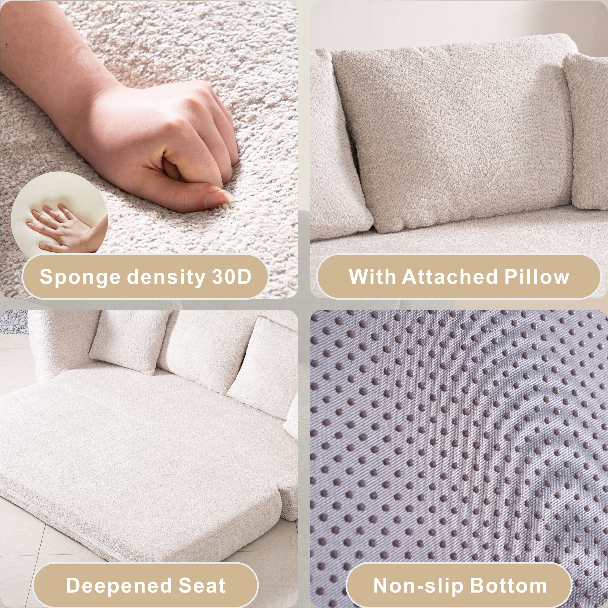 SOFTY Compressed Pull-Out Sofa Bed - Beige