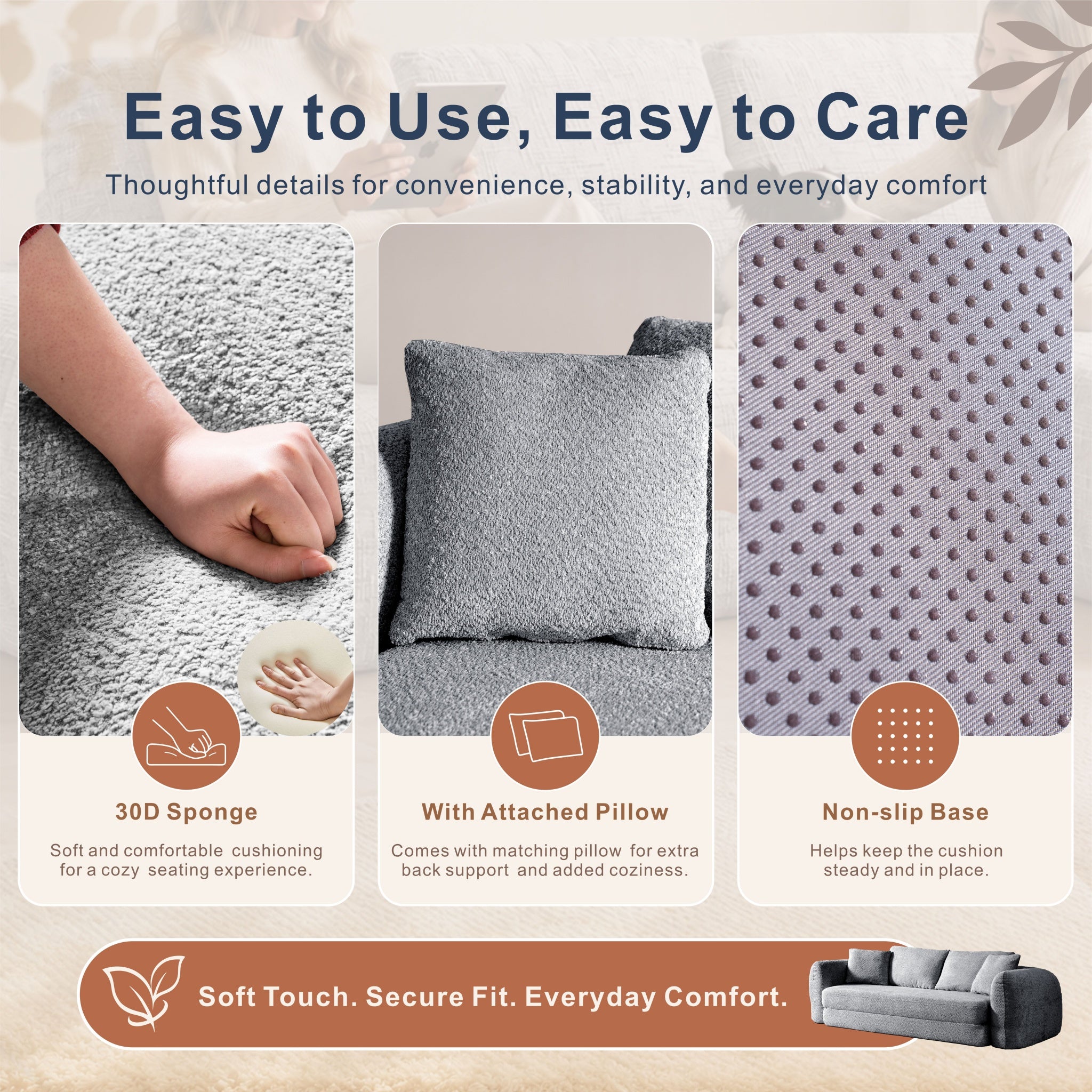 SOFTY Compressed Pull-Out Sofa Bed - Grey