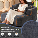 SOFTY Compressed Indoor Lounge Sofa Chair - Grey