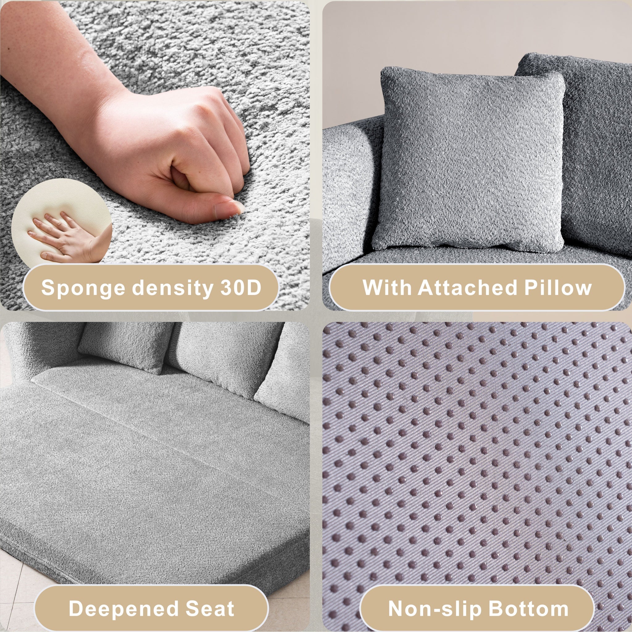 SOFTY Compressed Pull-Out Sofa Bed - Grey