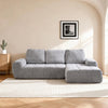 SOFTY Compressed Sectional Sofa with Chaise (Textured Line Design)