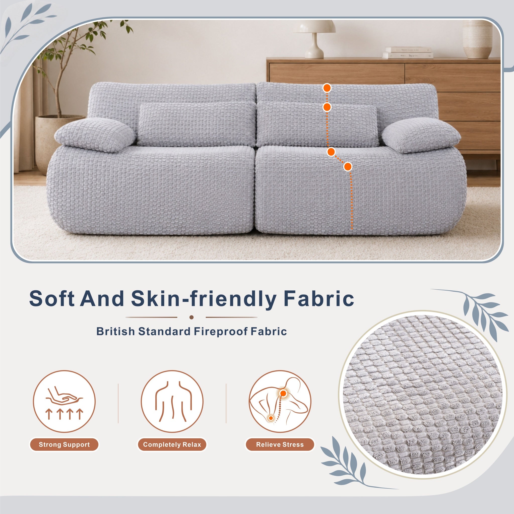 SOFTY Modular Compression Sofa Set ( 2-Seater Sofa)