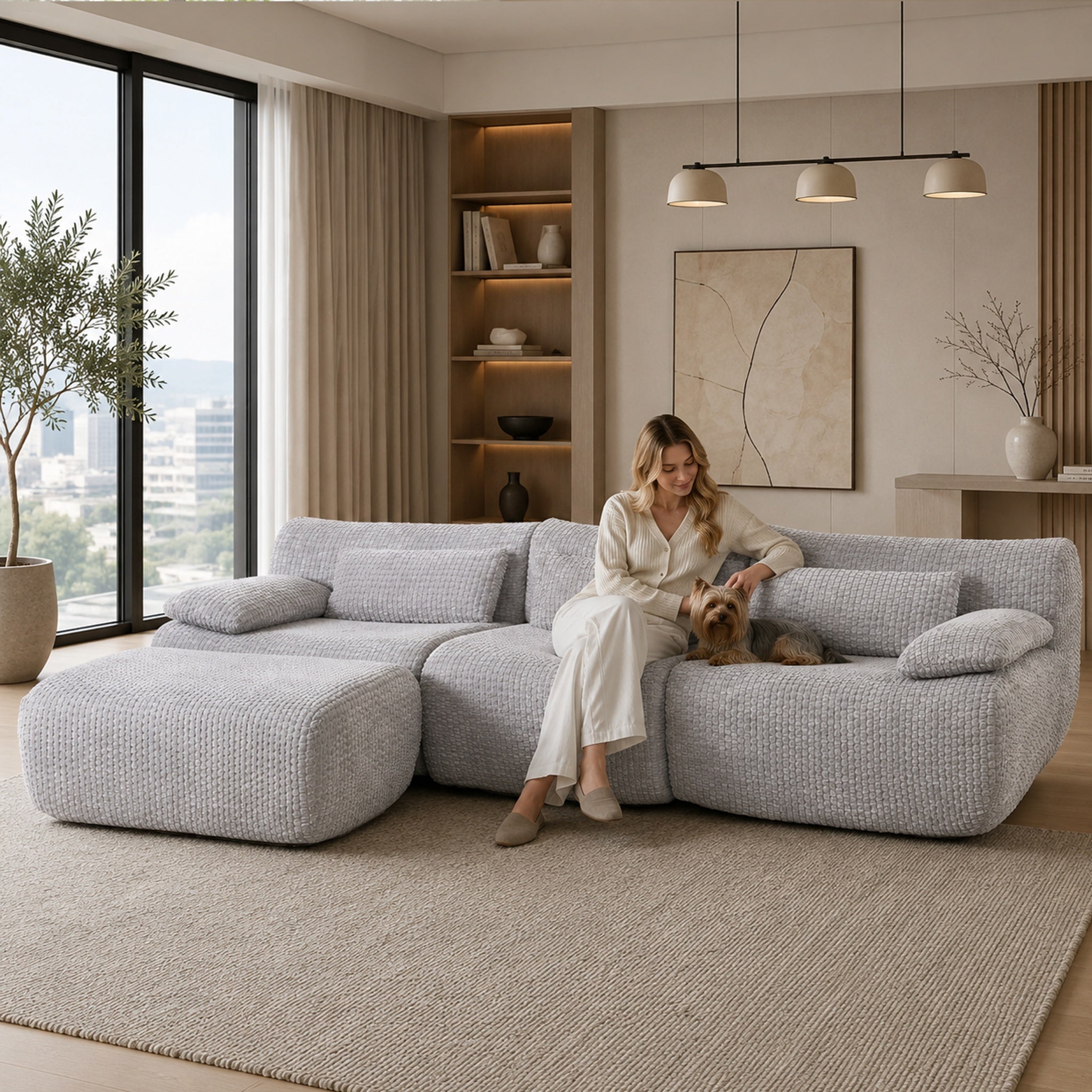 SOFTY Modular Compression Sofa Set (Chaise Combination)