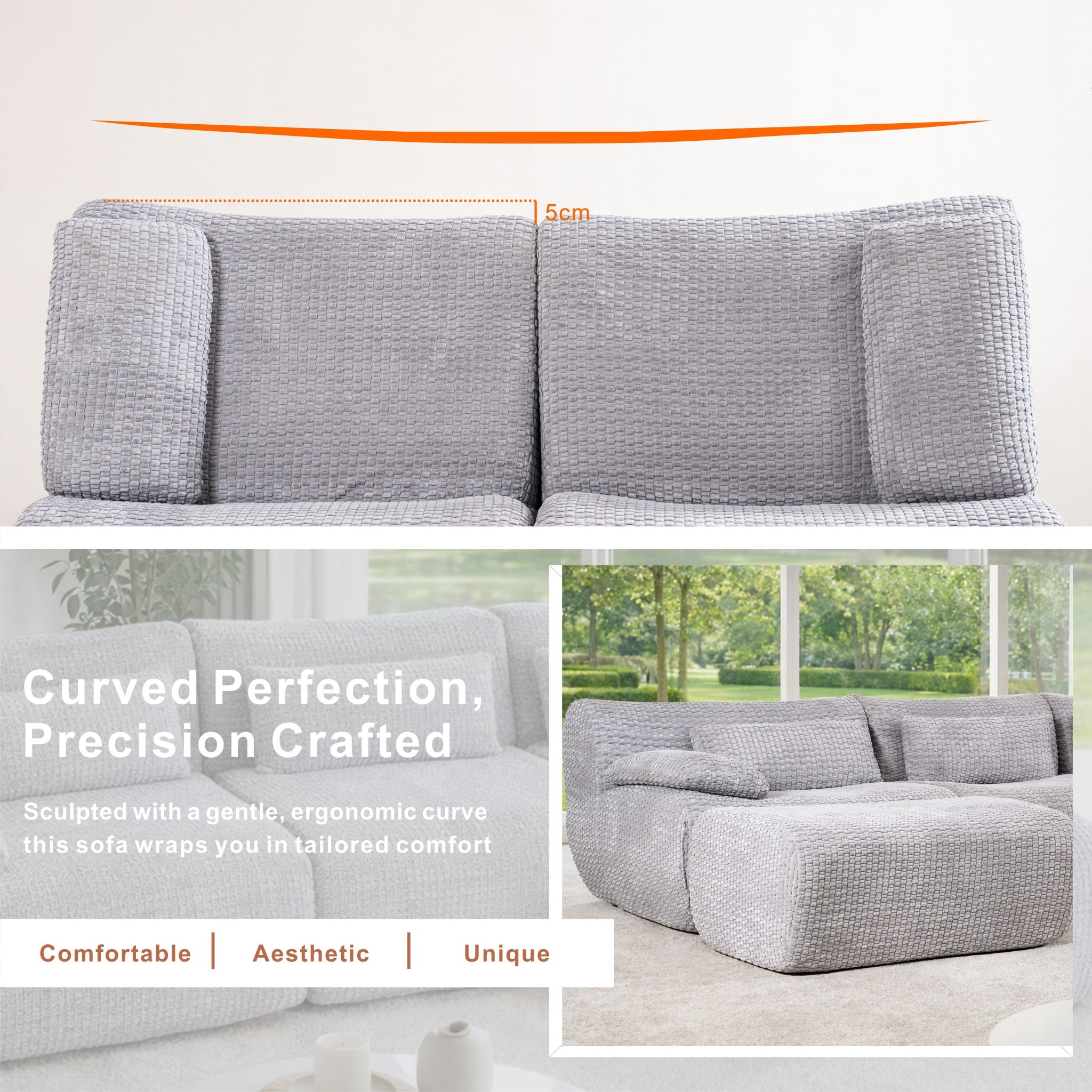 SOFTY Modular Compression Sofa Set (Chaise Combination)