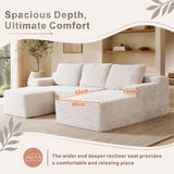 SOFTY Compressed Modular Sofa with Chaise & Ottoman