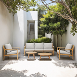 SOLARA 5-Piece Wood Outdoor Sofa Set – 5-Seater