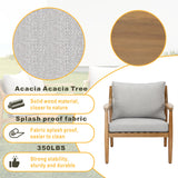 SOLARA Solid Wood 3-Seater Sofa