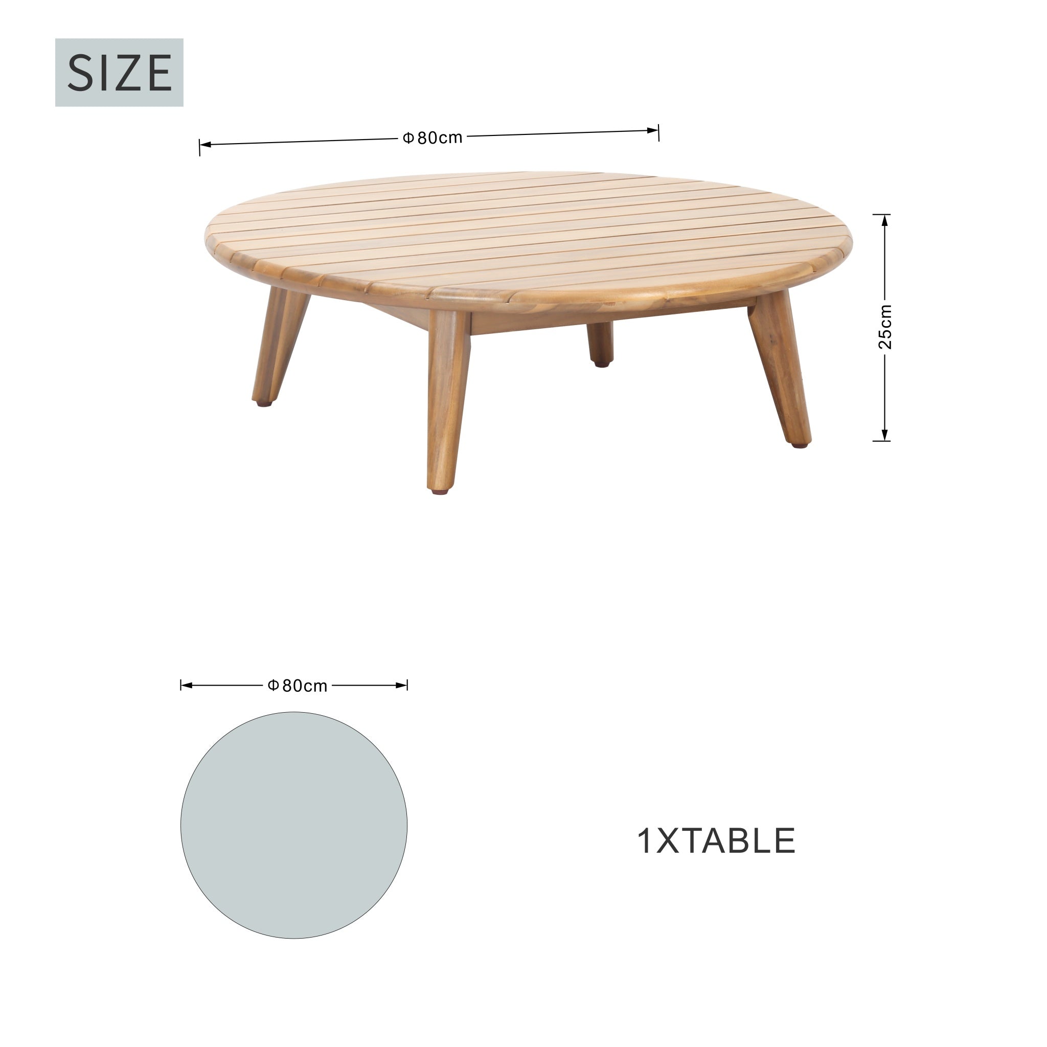 SOLARA Solid Wood Coffee Table