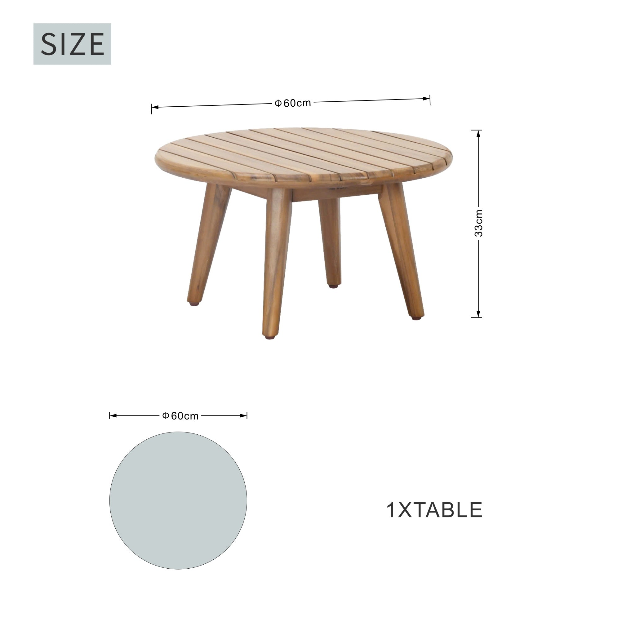 SOLARA Solid Wood Side Table