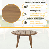 SOLARA Wood Outdoor Bistro Sofa Set – 3-Piece