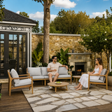 SOLARA 5-Seater Wood Outdoor Sofa Set – 5 Pieces