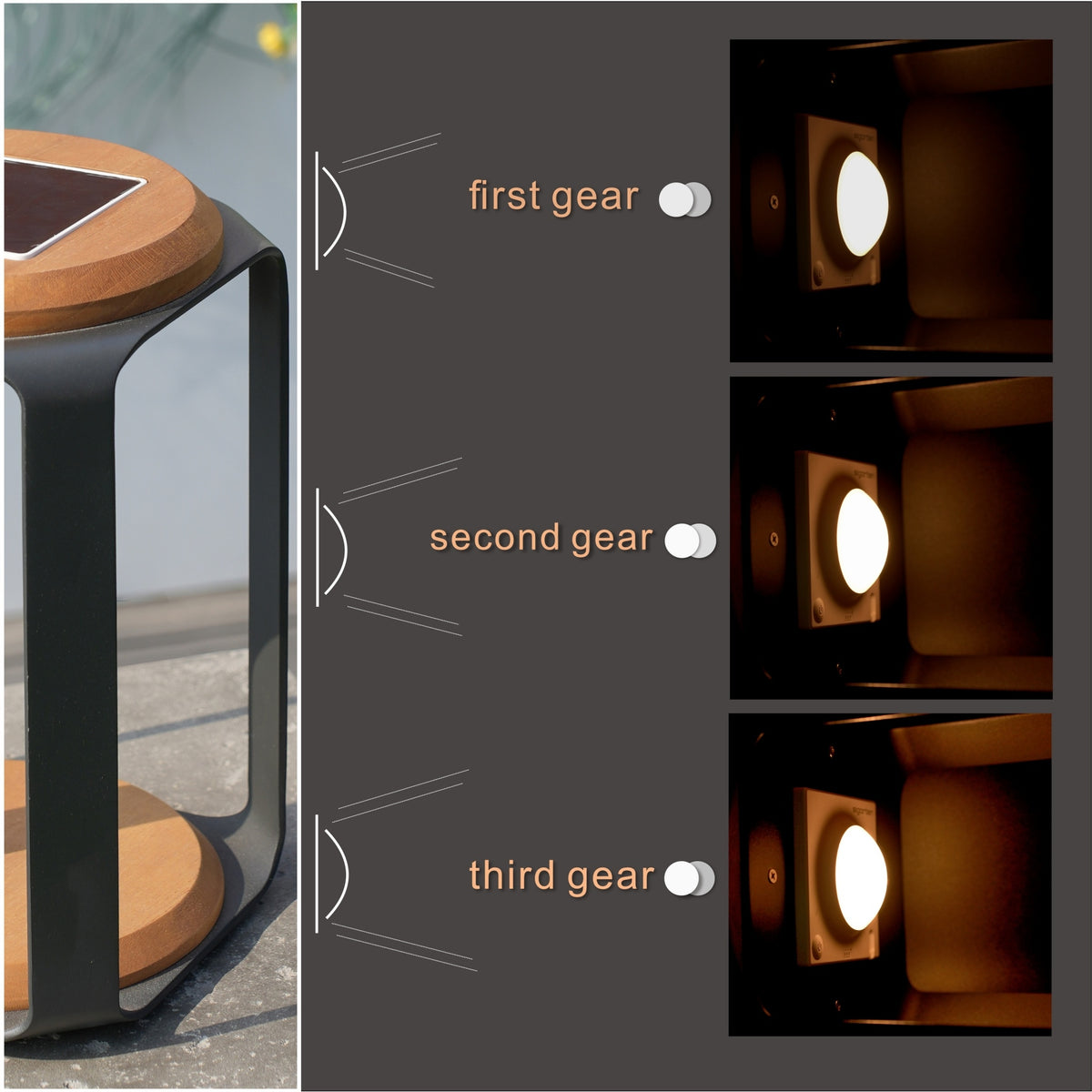 Small Solar LED Outdoor Light - 20x20x3.5cm