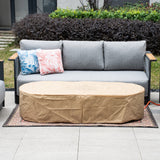 TALARA 5-Seater Aluminium Sofa Set with LYRIN Fire Pit Table