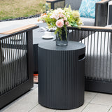 TALARA 5-Seater Aluminium Sofa Set with LYRIN Fire Pit Table