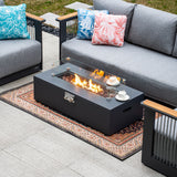 TALARA 5-Seater Aluminium Sofa Set with ZENITH Fire Pit Table