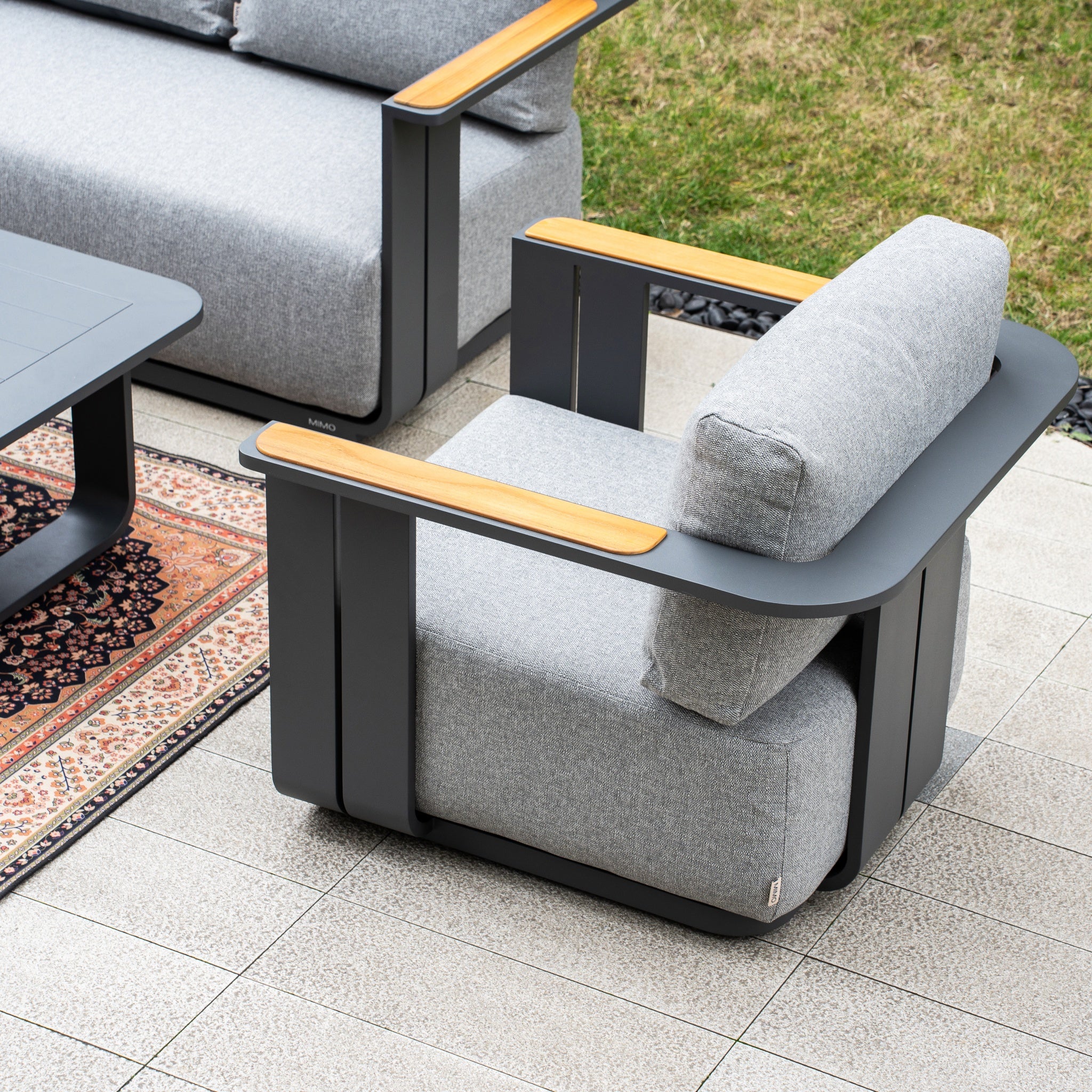 VAREL 4-Piece Sofa Set with TALARA Coffee Table (2 Armchairs + 2-Seater)