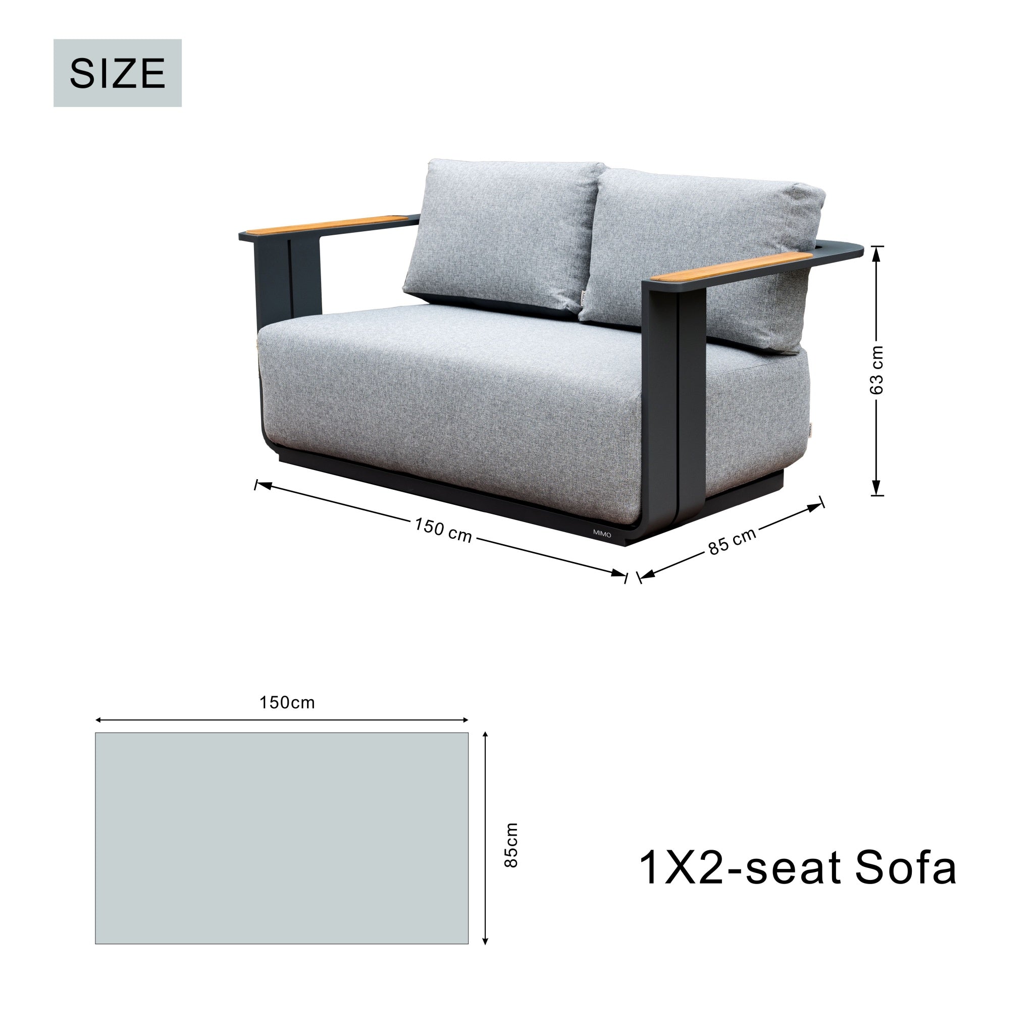 VAREL 4-Piece Sofa Set with TALARA Coffee Table (2 Armchairs + 2-Seater)