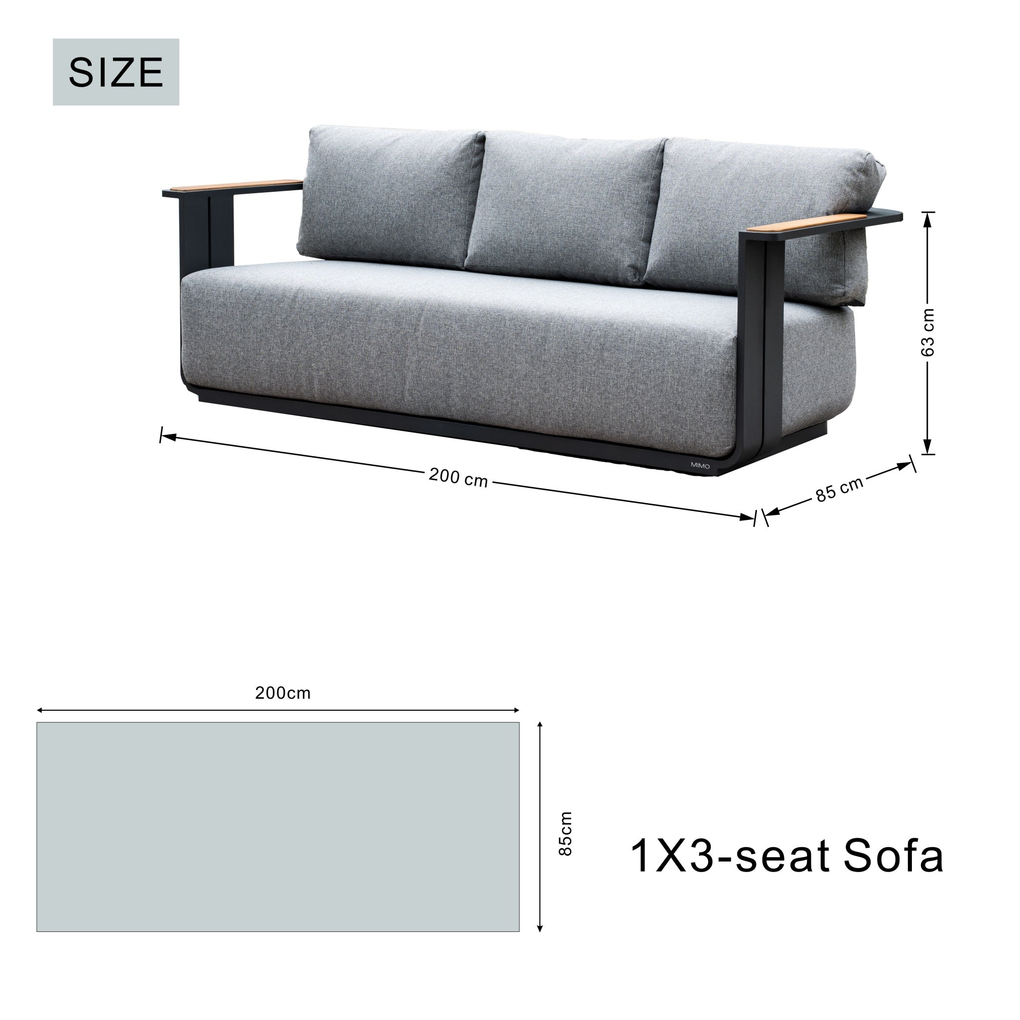 VAREL 4-Piece Sofa Set with TALARA Coffee Table (2 Armchairs + 3-Seater)