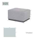 VELORA Aluminium Outdoor Lounge Set with TALARA Coffee Table & VAREL Ottomans