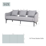VELORA Aluminium Outdoor Sofa Set with TALARA Fire Pit Table