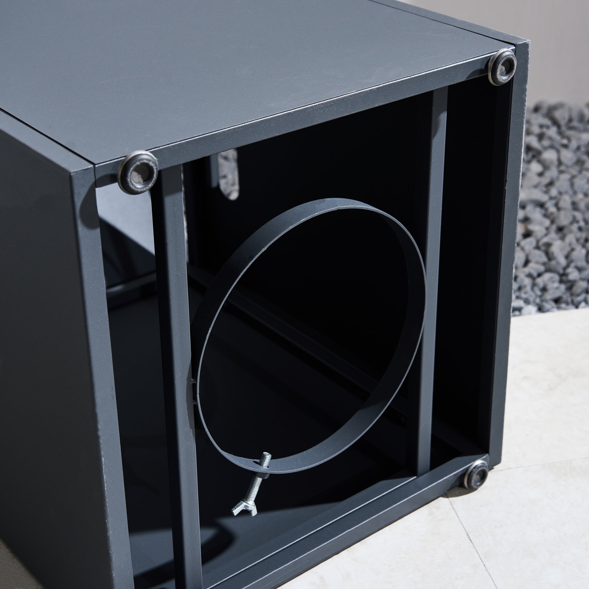 ZENITH Modular Steel Gas Fire Pit Table Set