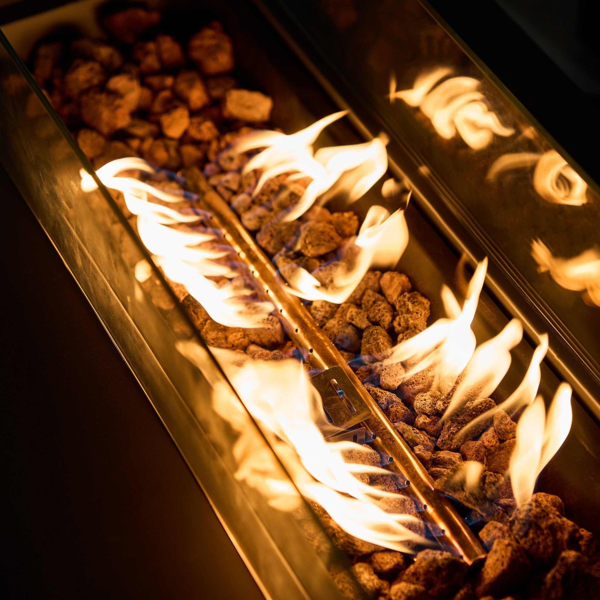 ZENITH Modular Steel Gas Fire Pit Table Set