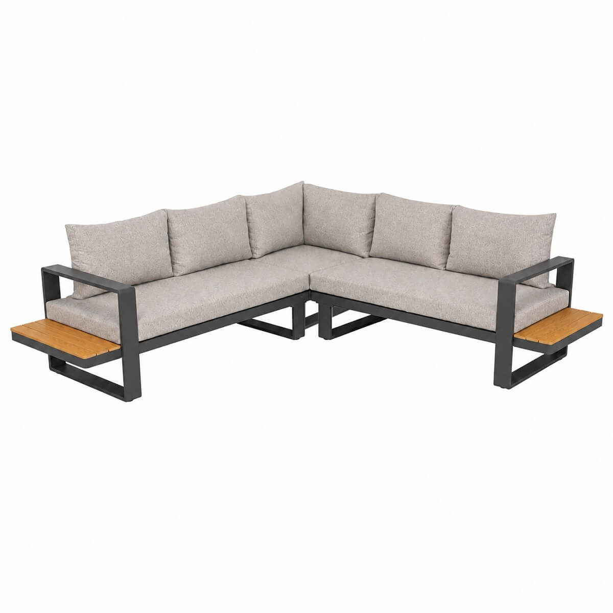ARVIA Aluminium L-Shape Corner Sofa Set
