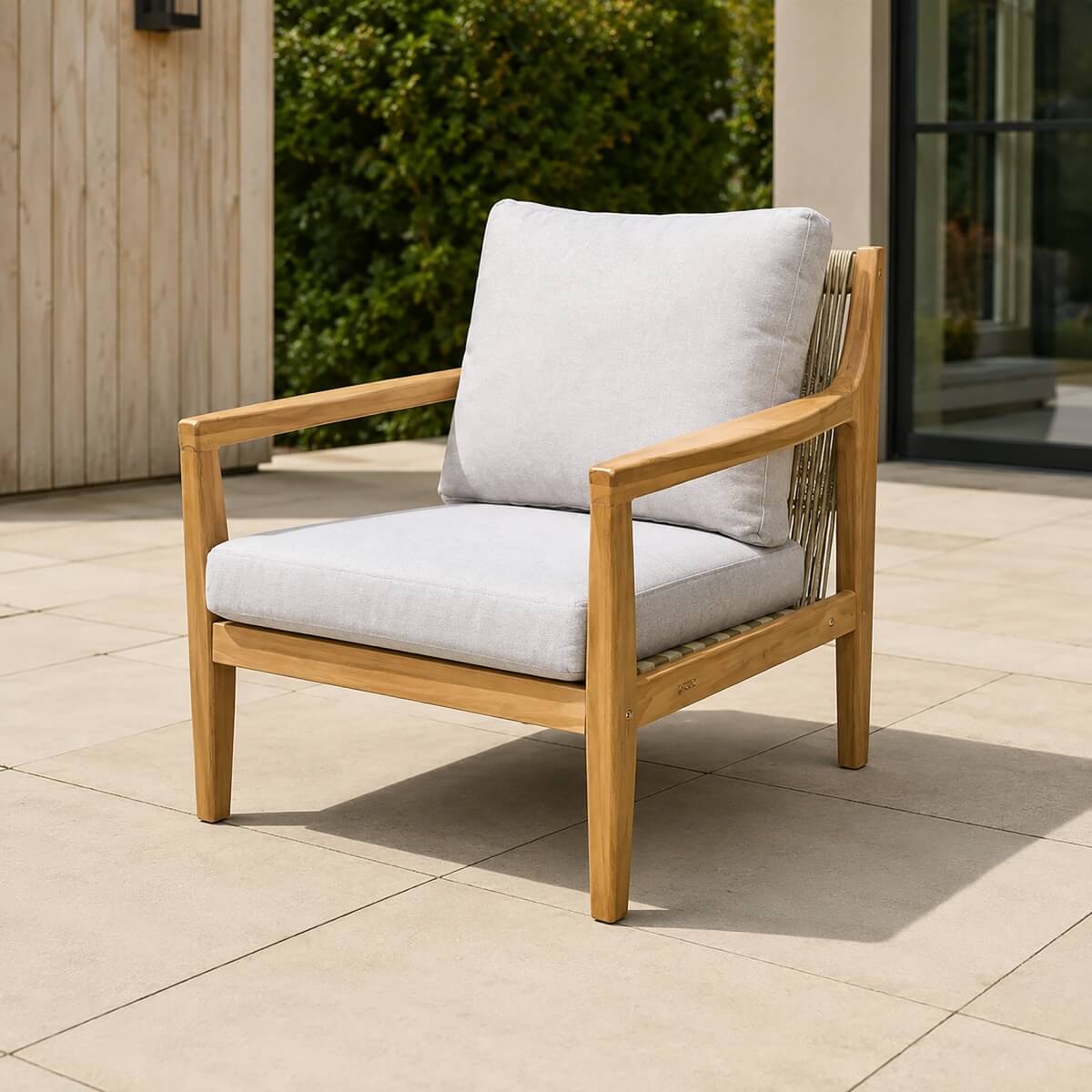 SOLARA Solid Wood Outdoor Single Sofa (Set of 2)
