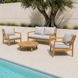 SOLARA 4-Seater Wood Outdoor Sofa Set – 4 Pieces
