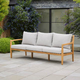 SOLARA Solid Wood Outdoor 3-Seater Sofa
