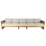 CAVEN Modular 5-Seater Solid Wood Garden Sofa Set – 3-Piece Outdoor Lounge Set