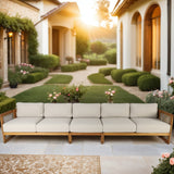 CAVEN Modular 5-Seater Solid Wood Garden Sofa Set – 3-Piece Outdoor Lounge Set