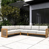 CAVEN Modular 5-Seater Solid Wood Garden Sofa Set – 4-Piece Outdoor Lounge Set