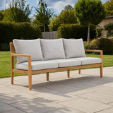 SOLARA Solid Wood Outdoor 3-Seater Sofa