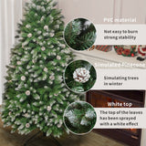 Snow-Dusted Green Artificial Christmas Tree PAT-001