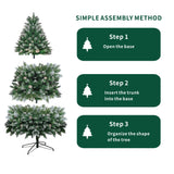 Snow-Dusted Green Artificial Christmas Tree PAT-001