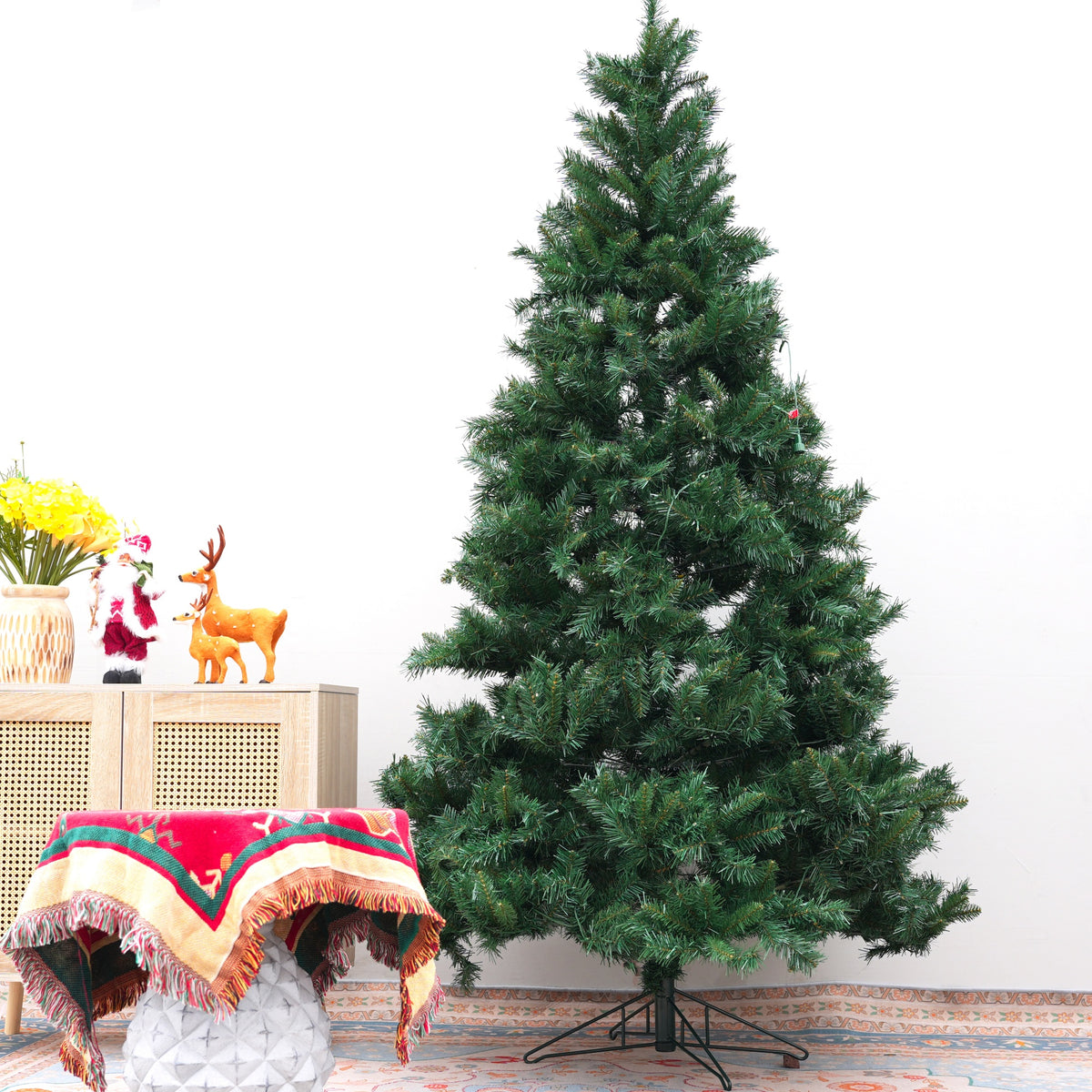 Green Artificial Christmas Tree with Colour-Changing LED Lights PAT-004