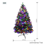 Green Artificial Christmas Tree with Colour-Changing LED Lights PAT-004