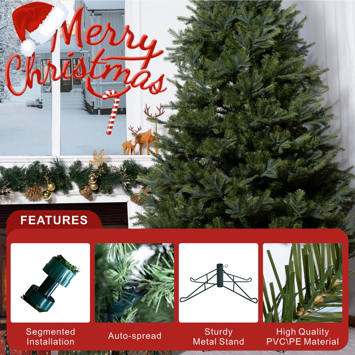 BLUE Series Premium PE & PVC Artificial Christmas Tree