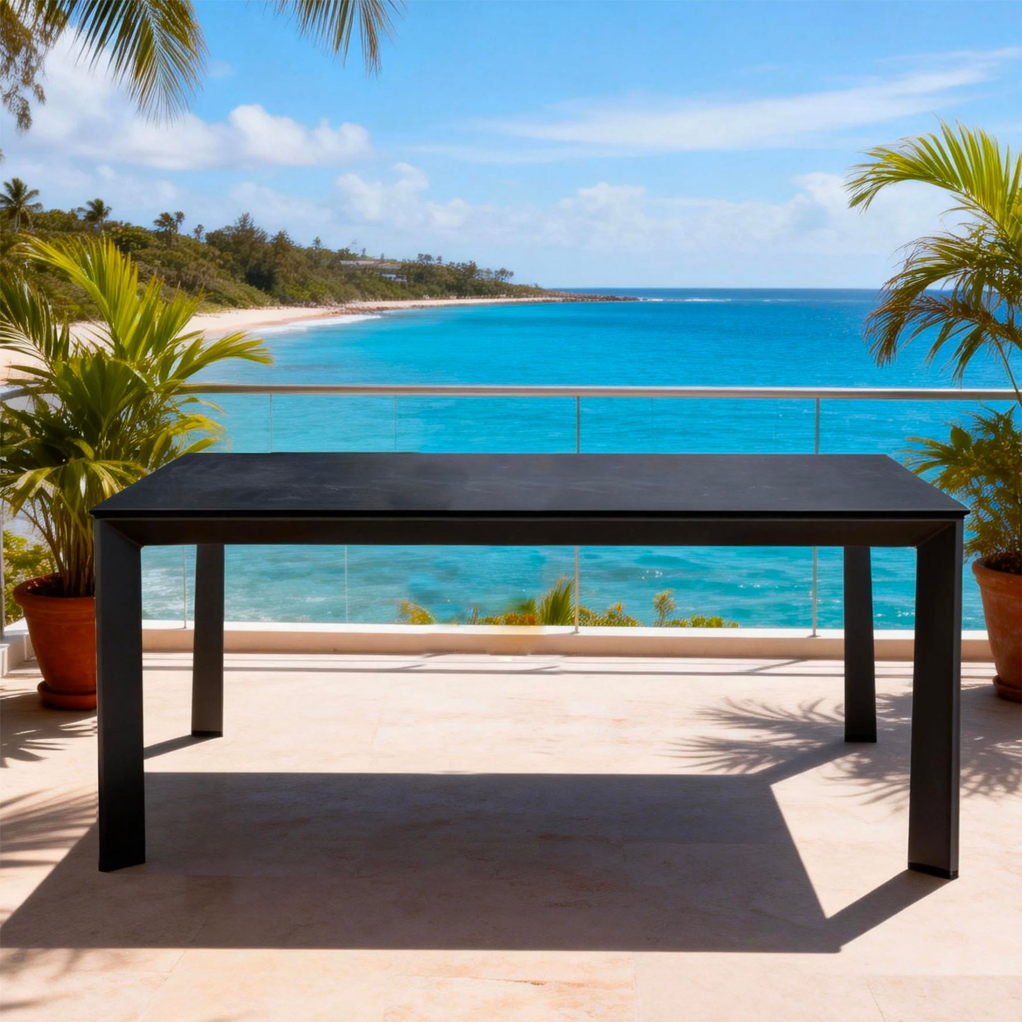 ARVE 160cm Aluminum Dining Table