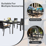 ARVE 4-Seater Aluminum Dining Set (Ceramic Glass Table)
