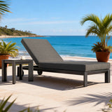 ARVE Aluminum Sun Lounger Set (Chaise + Side Table)