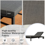 ARVE Aluminum Sun Lounger Set (Chaise + Side Table)