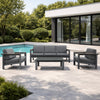 ARVE 5-Seater Modern Aluminium Outdoor Sofa Set - 4 Pieces