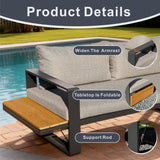 ARVIA Aluminum Corner Sofa Set (L-Shape with Coffee Table)