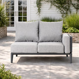 AUREL 5-Seater Aluminium Modular L-Shaped Outdoor Corner Sofa Set – 6 Pieces