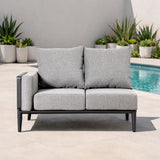 AUREL 5-Seater Aluminium Modular L-Shaped Outdoor Corner Sofa Set – 6 Pieces