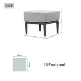 AUREL 7-Seater Aluminium Outdoor Sofa Set - 6 Pieces