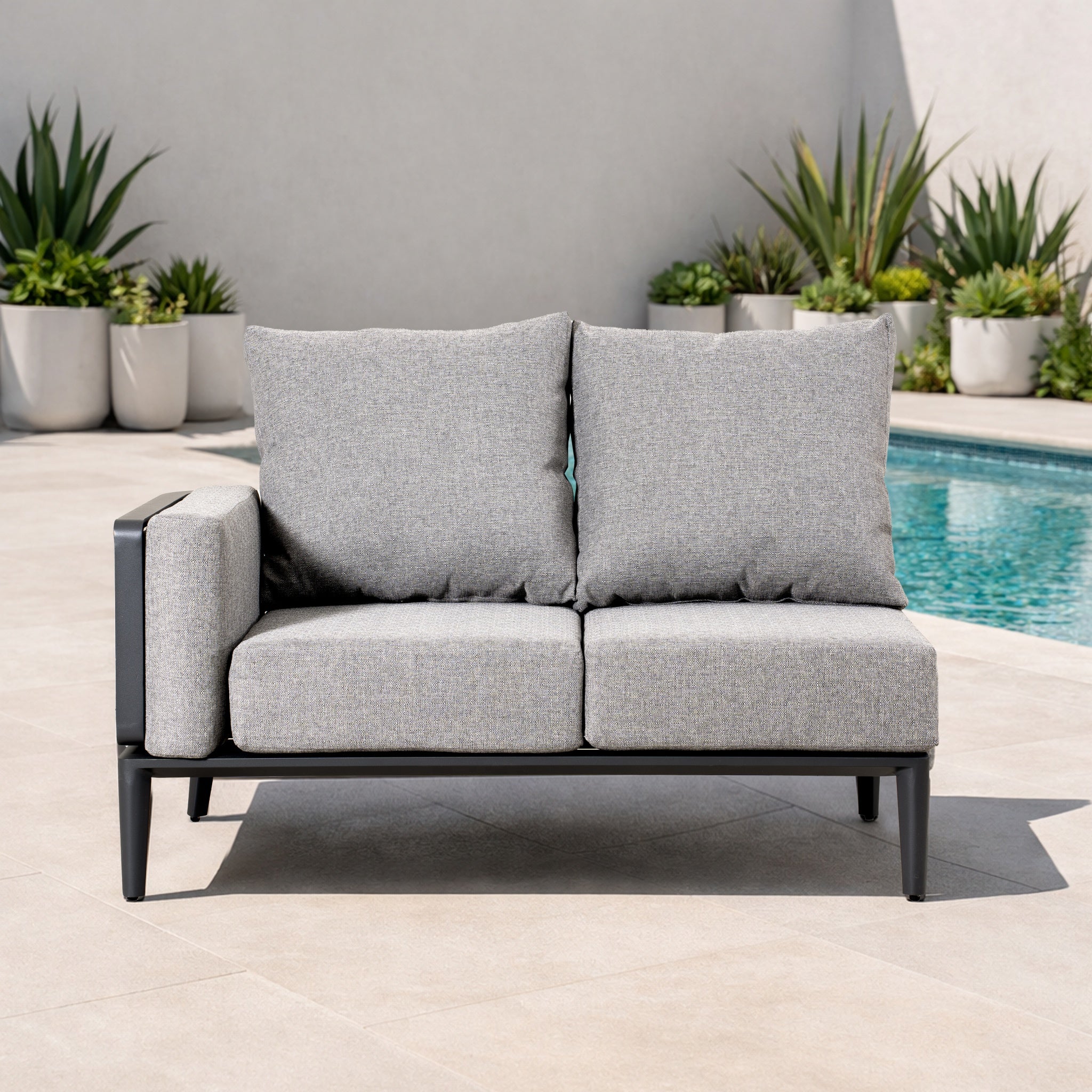 AUREL Aluminium Modular Armrest Sofa (Left & Right)