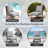 AUREL Aluminium Modular Middle Sofa
